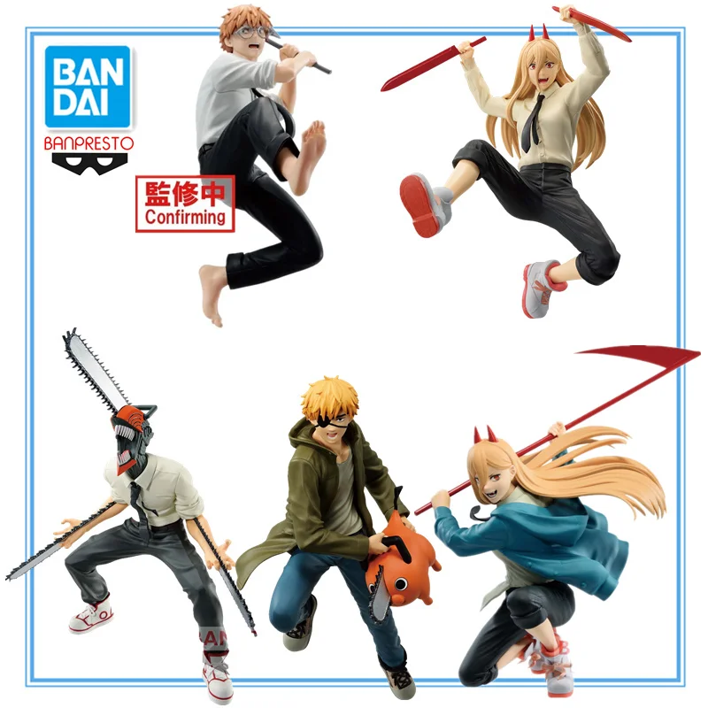 

In Stock BANDAI Original Banpresto Vibration Stars Chainsaw Man Denji Power Anime Action Figure Pvc Model Collectible Toys