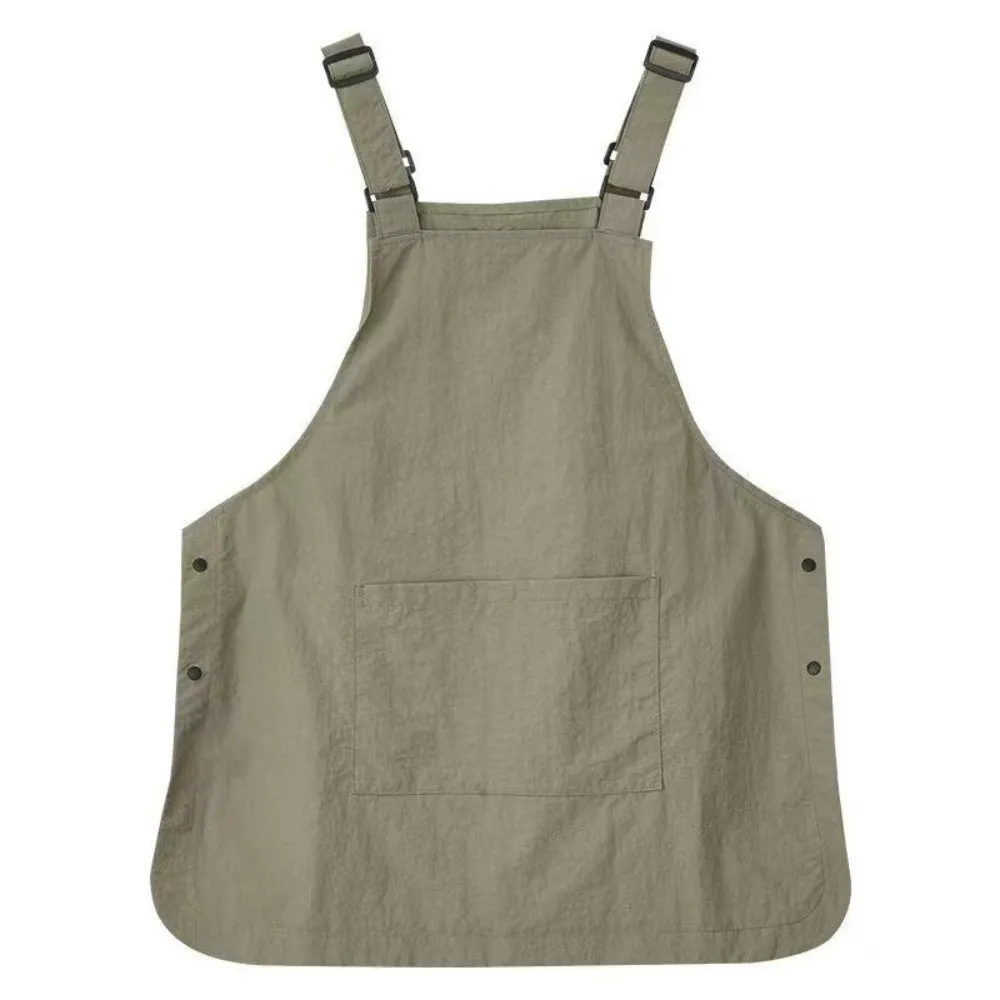 New Double-Sided Kitchen Apron Waterproof Adjustable Waist Apron Pure Color Multi-scene Workwear Apron Household Kitchen