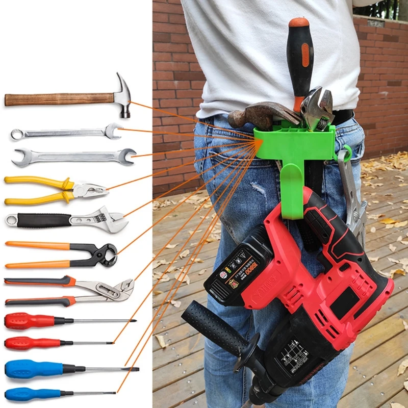 Electric Wrench Hanging Rack Belt Bracket Woodworker Tool Bag Bracket Electric Drill Tool Rack for Worker Use Dropship