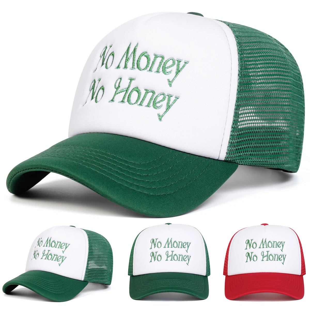Gorras de béisbol unisex con bordado NO MONEY NO HONEY, gorras casuales ajustables para primavera y verano, gorra deportiva con protección solar