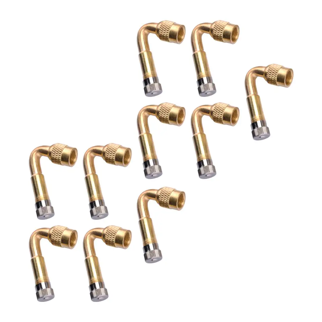 20pcs Brass 45° Angle Tire Valve Extender Extension Adapter Fit For Car Truck Trailer Camper RV