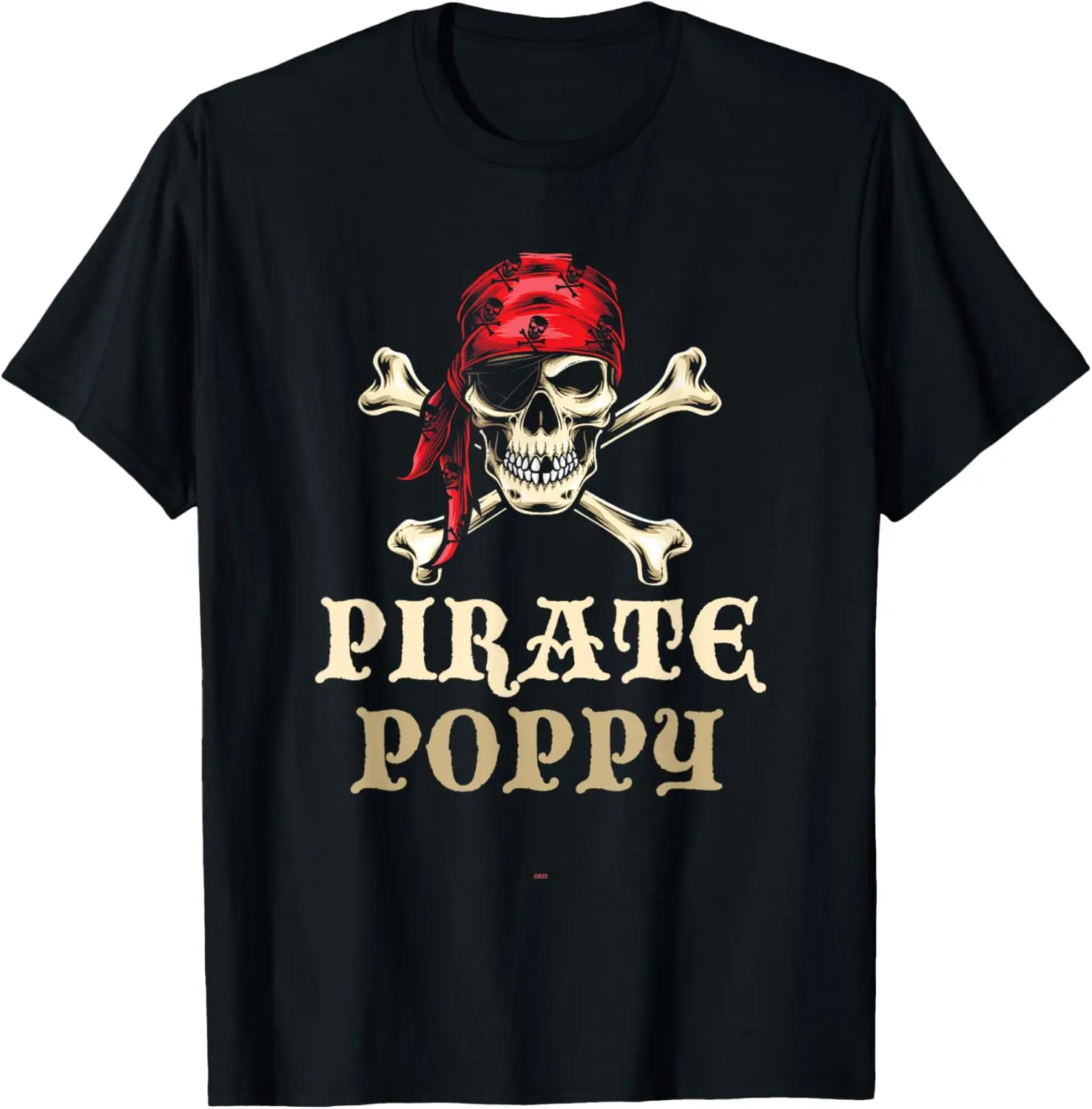 Pirate Poppy Skull Halloween Funny Matching Family Costume T-Shirt