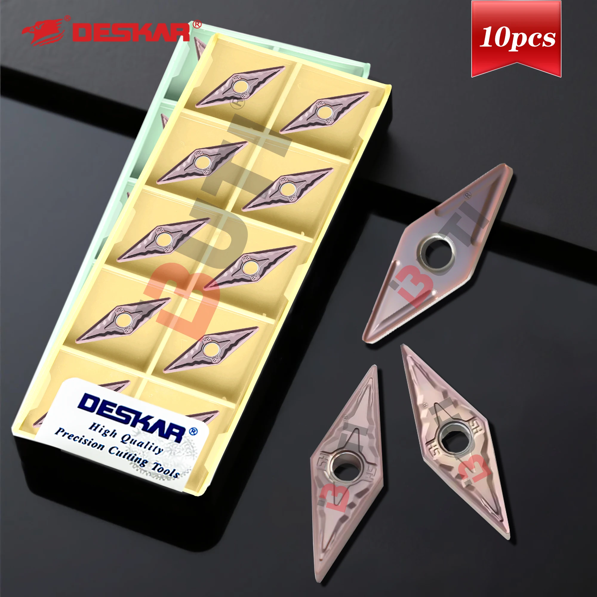 

VNMG160404 VNMG160408-MS HS LF6018 LF6118 DESKAR 100% Original Blade Rhombus Outer Circle Machining Stainless Steel Lathe Insert