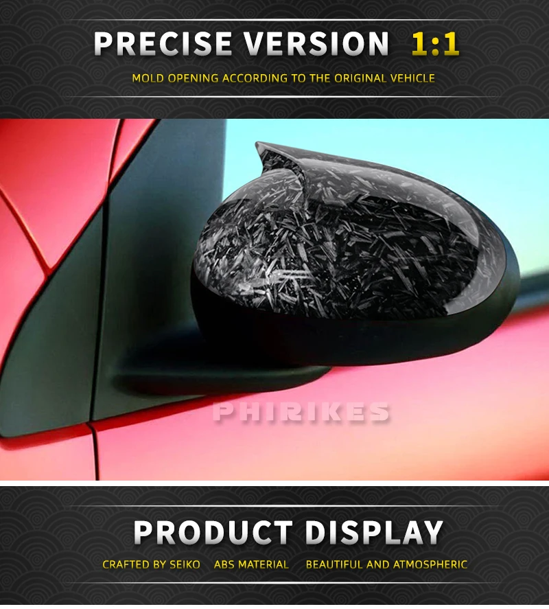 Rückspiegelabdeckungen für Peugeot 107 Toyota Aygo 107CC Citroen C1 2005 2006 2007 2008 2009 2010 2011 2012 2013 2014. – Detail 4