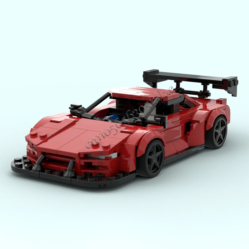 409 parti Moc Technology Racing Red Wide Body Supercar Modello Building Blocks Velocità Veicolo Mattoni Giocattolo Kid Sorpresa Festival Regalo