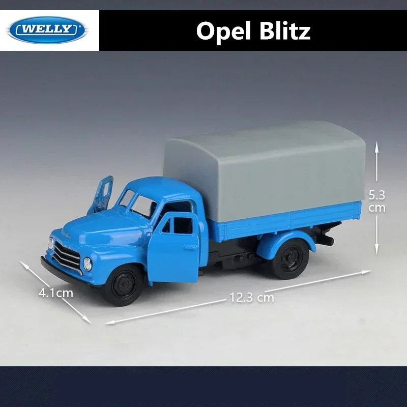 WELLY 1:36 1952 Opel Blitz Truck Alloy Car Model Diecast Metal Toy Vehicles Car Model High Simulation Collection Childrens Gifts