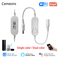 TUYA WiFi Controller DC12V-24V LED Single Color Smart Dimmer CCT Control Adjust Brightness For LED Strip Work with Alexa Google