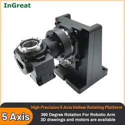 5 Axis Rotating Platform Hollow Electric Indexing Rotary Table High Precision CNC Special Workbench DD MOTOR for Robotic Arm