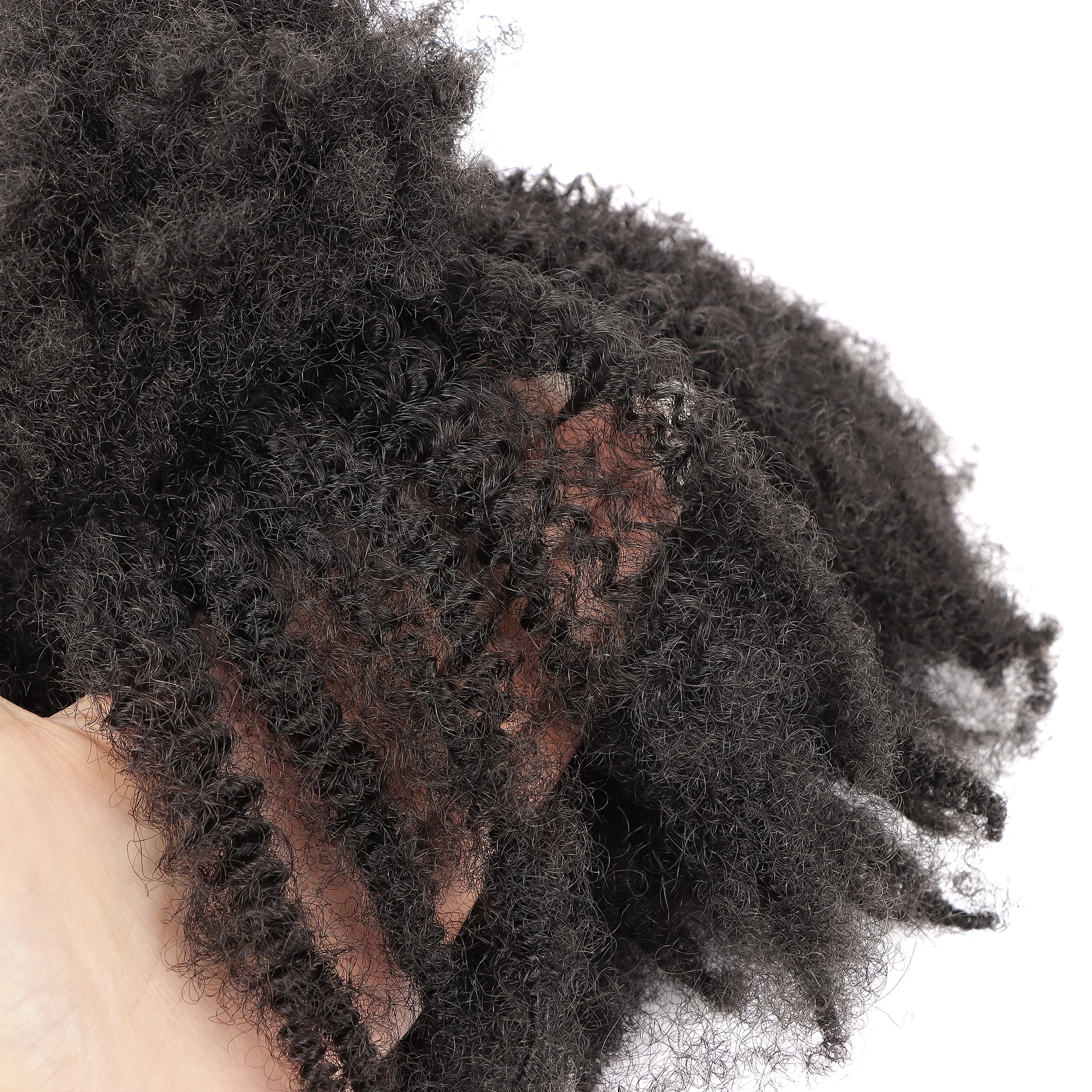 AHVAST Afro Kinky Krullend Remy Bulk Haar 150g Geen Attachment Peruaans Menselijk Haar Bulk voor Vlechten/Twist Natuurlijke Kleur Vlechten Haar