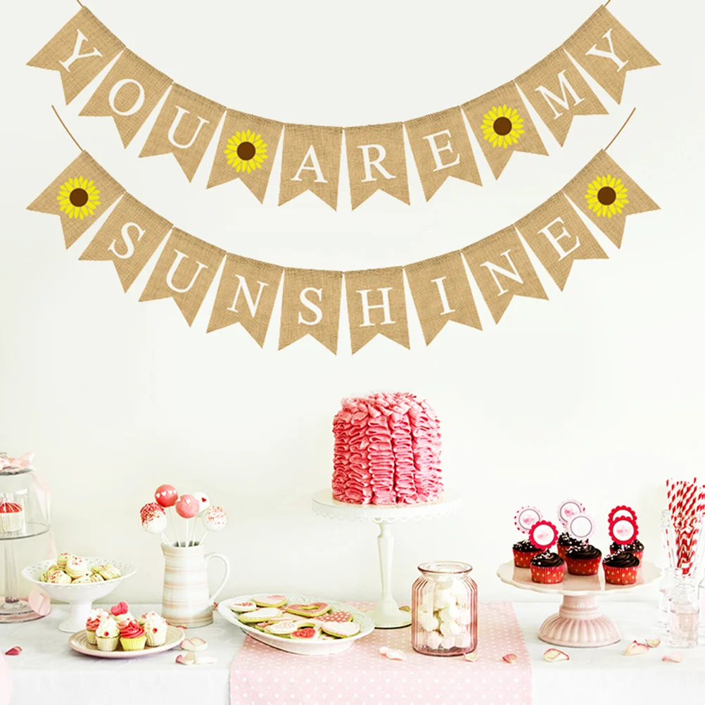 

1 Set Birthday Party Banner Boys Girls Themed Wall Hanging Decoration Background Ornament For Home Party Supplies Photo Props