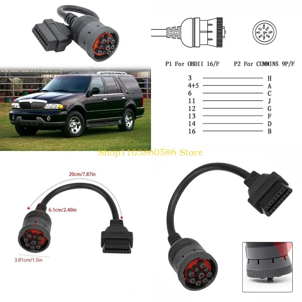

кабель 9Пин всеобщей тележки 242А диагностический к ссадине соединителя ОБД2 16Пин устойчивой