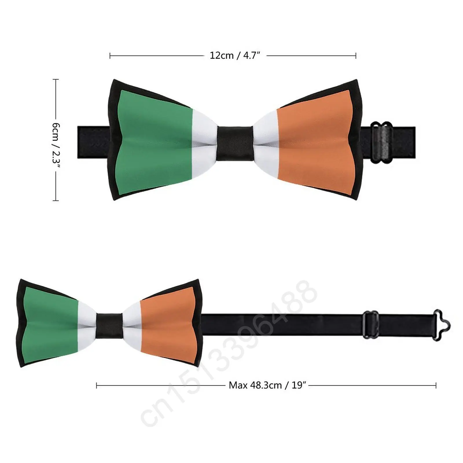 New Polyester Ireland Flag Bowtie for Men Fashion Casual Men's Bow Ties Cravat Neckwear For Wedding Party Suits Tie