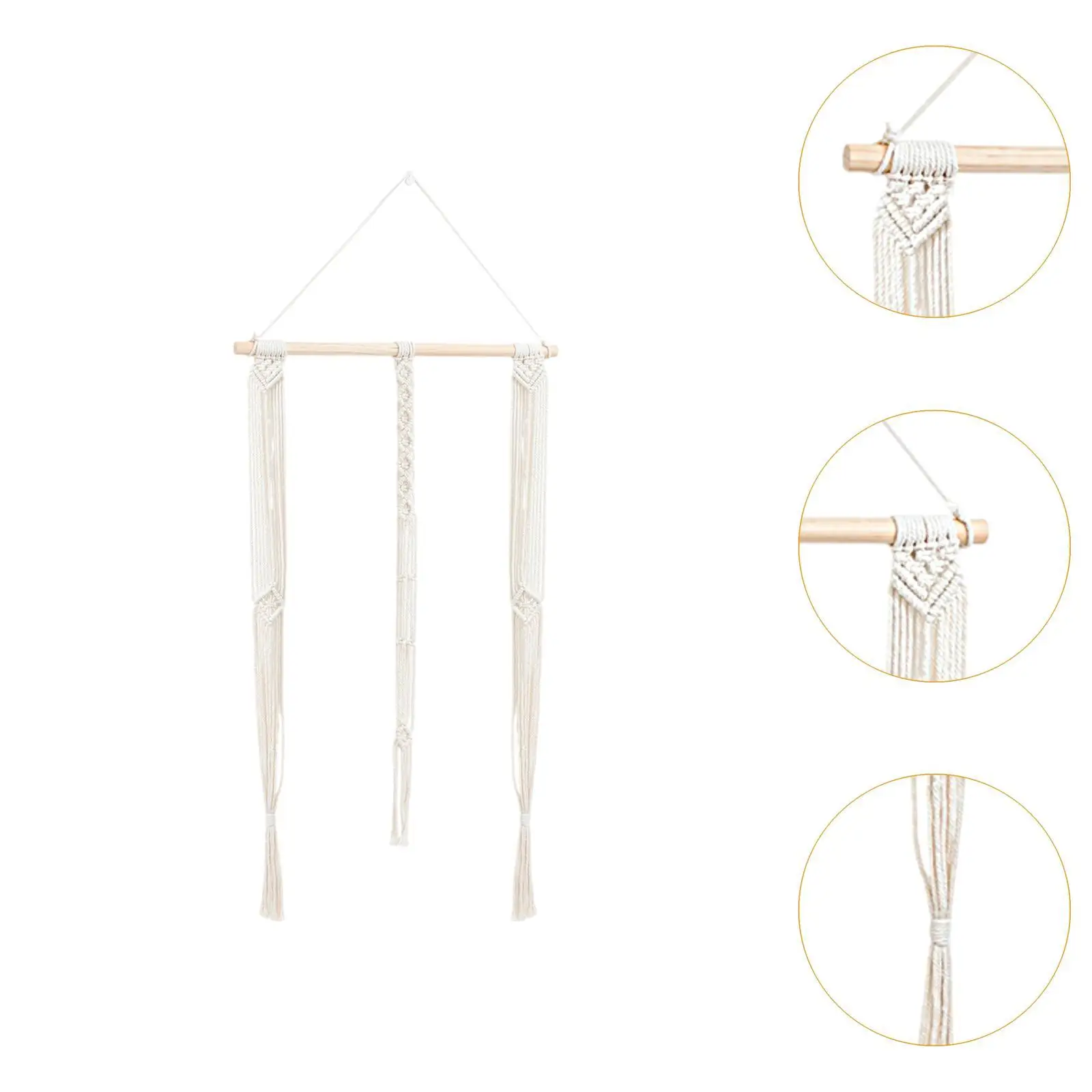 شماعة قبعة حائط مكرامية منسوجة يدويًا لمنظم قبعة رعاة البقر ذات حافة واسعة #5