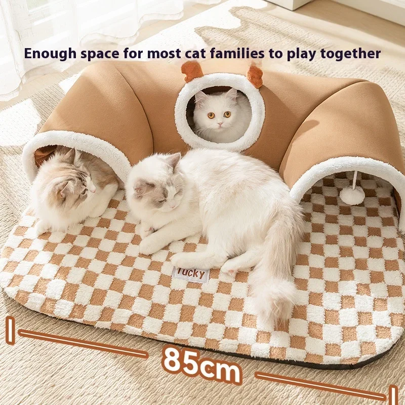 

Popular 2024 Autumn/winter Cat Elk Hide and Seek Cat Tunnel Play Sleep Integrated Tunnel Cat Nest Pet Nest, Cat Mat, Cat Toys