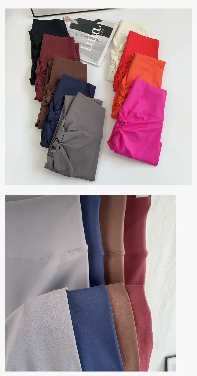 Neue Damen-Yoga-Leggings mit hoher Taille, hoher Elastizität, ohne unschöne Linien, Po-Lifting-Effekt, schlank geschnitten, atmungsaktiv, ideal zum Laufen, Radfahren und für Fitnessaktivitäten. – Detail 9