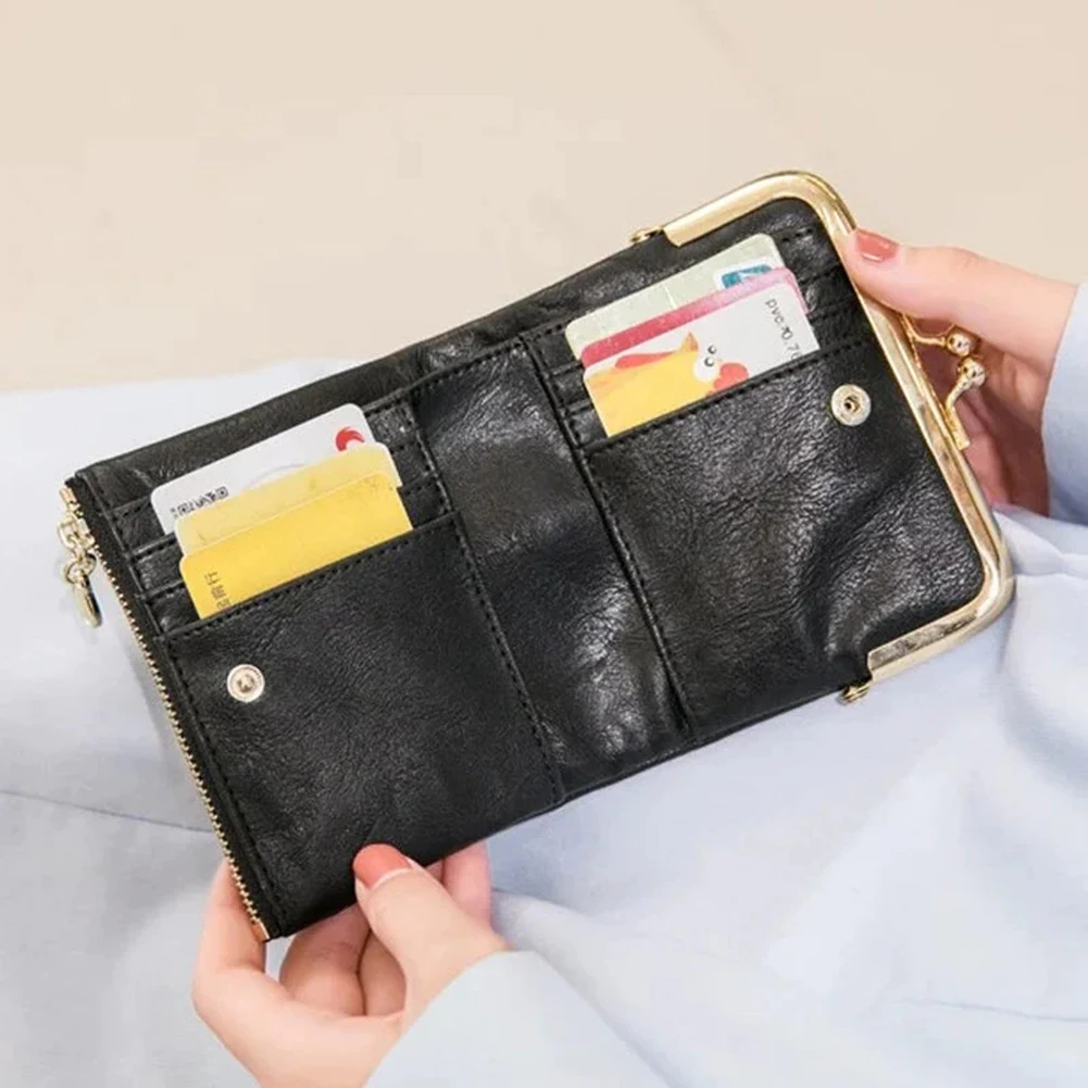 Mini Fashion Ladies Square-shape Short Wallet Multifunctional 2-fold Money Pouch For Shopping Designer Small Coin Purses Clutch