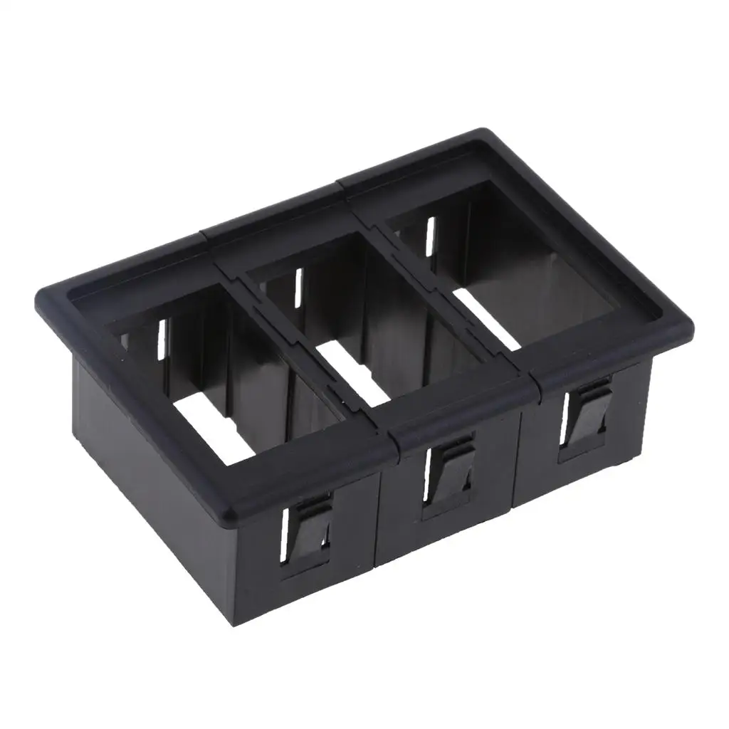 

Автомобиль Лодка RV 3PCS Кулисный переключатель Держатель панели Корпус ABS - Черный