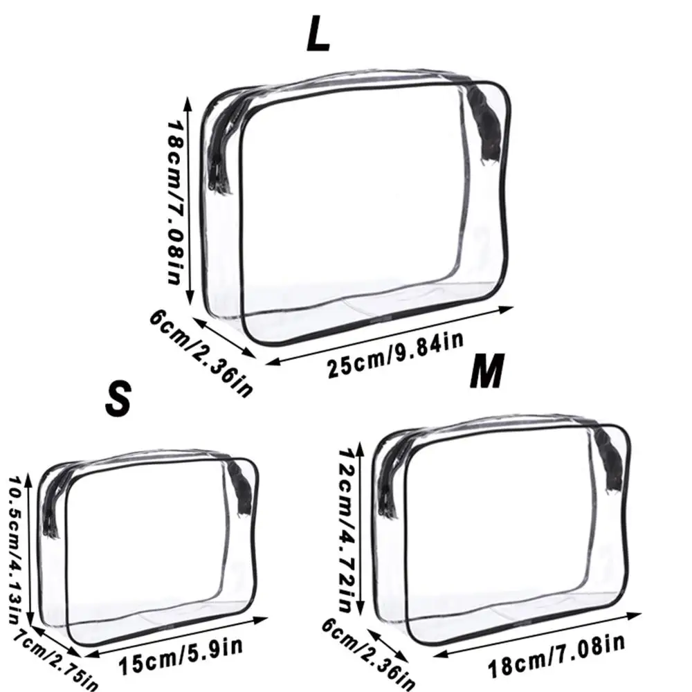ผู้หญิงกันน้ํากระเป๋าเก็บ PVC โปร่งใสกรณีแต่งหน้ากระเป๋าเครื่องสําอางค์กระเป๋า