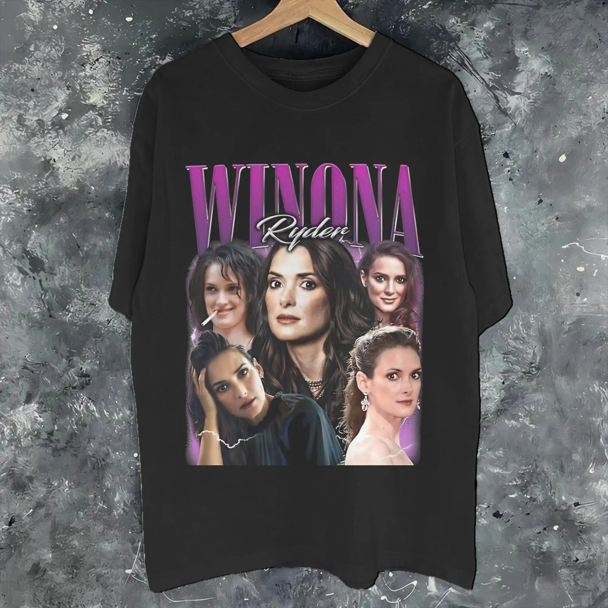 Winona Ryder  Merch Unisex T Shirts Pure Cotton Tee Print  T-shirt Clothes