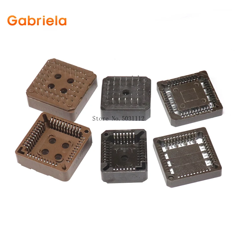 10PCS PLCC32 PLCC44/PLCC52/PLCC68/PLCC84 Pin square IC chip base test seat PLCC IC socket  SMD DIP PLCC Socket adapter