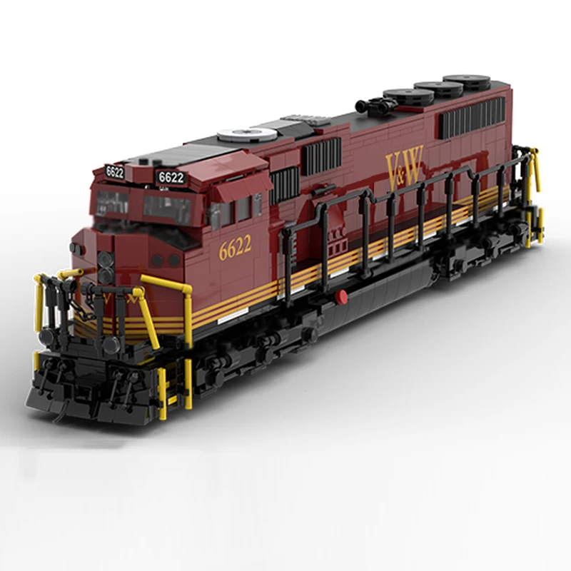 ชุดตัวต่อรถไฟดีเซลรุ่น SD70MAC ของเล่นเด็กแบบประกอบเอง เทคโนโลยีโมดูลาร์ ของขวัญวันหยุด เหมาะสำหรับเด็ก