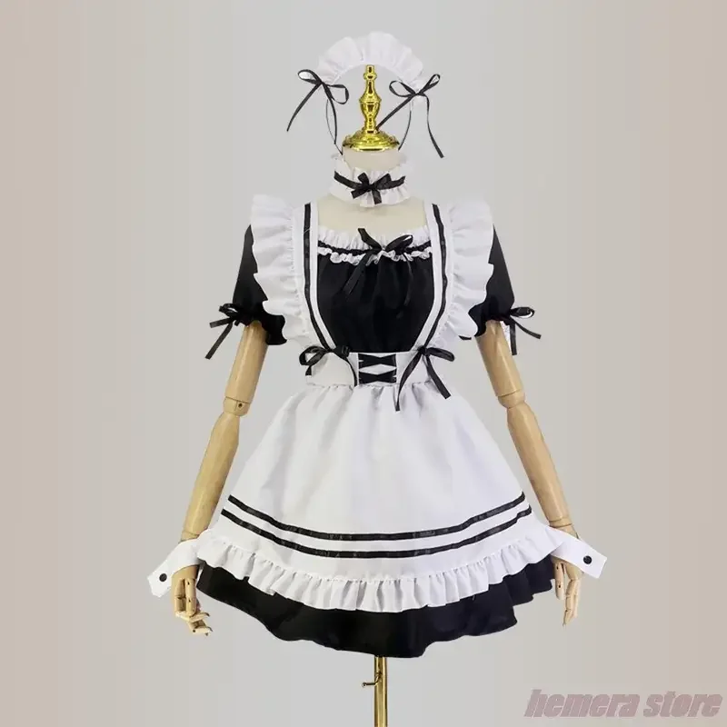 Japanse Meid Uniform Mooie Meisje Student Lolita Jurk Cosplay Kostuum Lieve Schattige Kat Cafe Prinses Harajuku Kawaii Lingerie