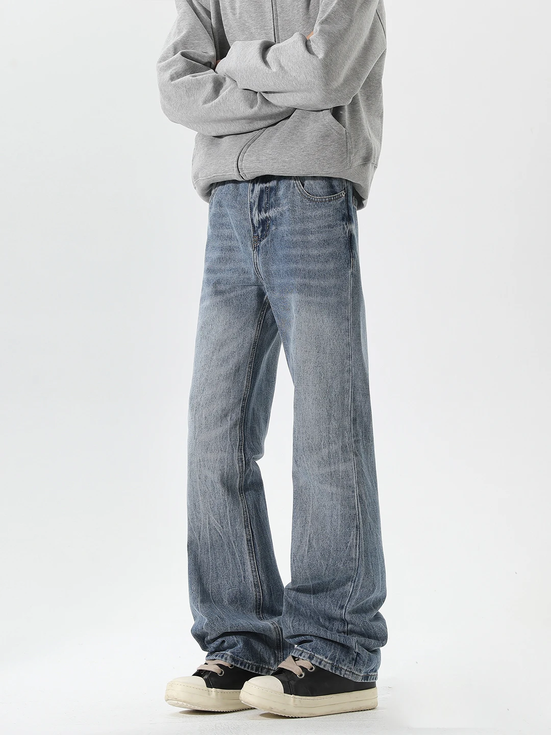 

Мужские джинсы Cleanfit American Sle, прямые повседневные брюки, осенние модные брендовые брюки High Street Fitail