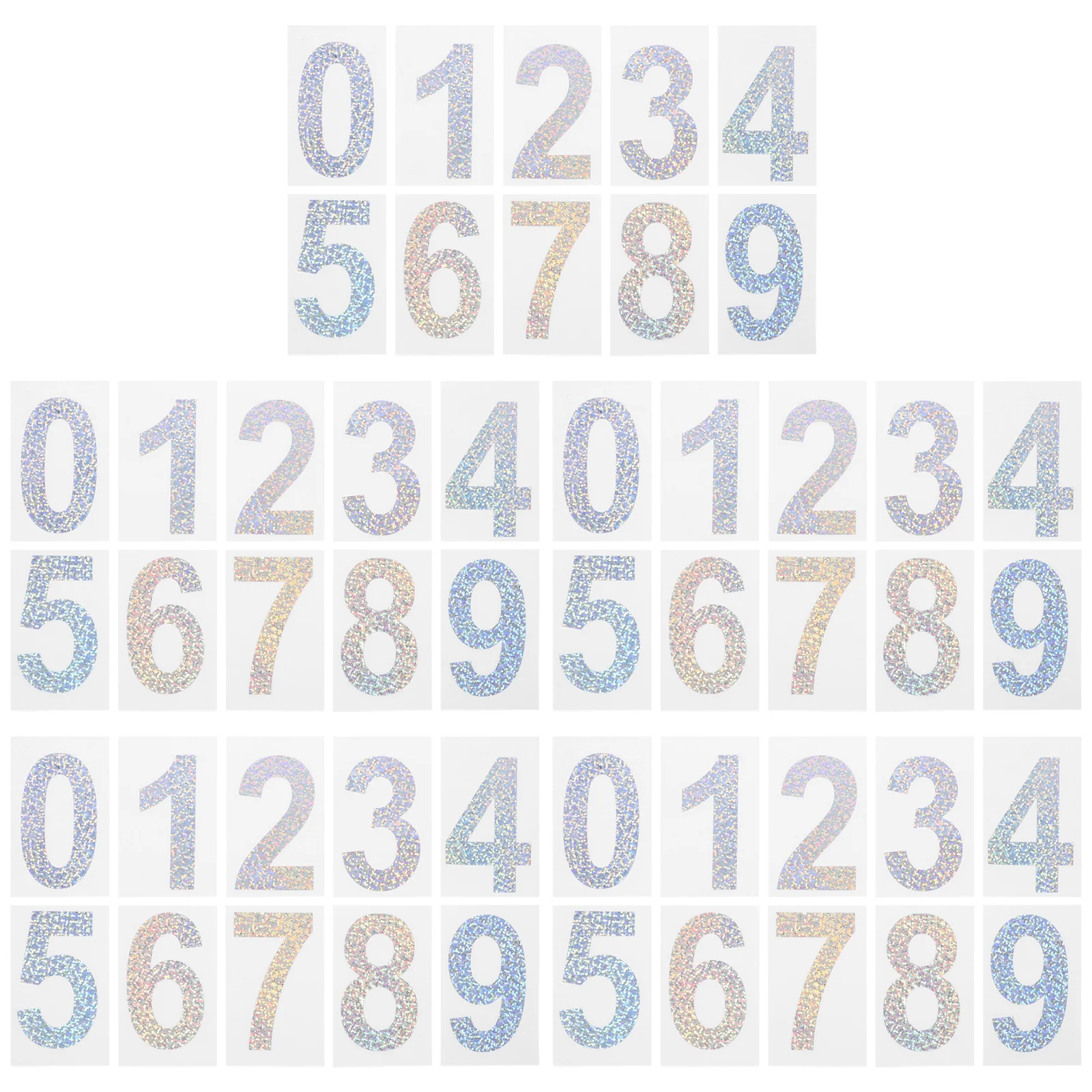 

5Sets Reflective Number Stickers Durable PVC Adhesive Mailbox Numbers Decal Waterproof Self Adhesive Fade Resistant Outdoor