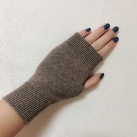 Ailaile Fleece Half Finger Gloves Women Lovely Couples in Autumn and Winter Warm and Fingerless Short Knitted Open Fingers