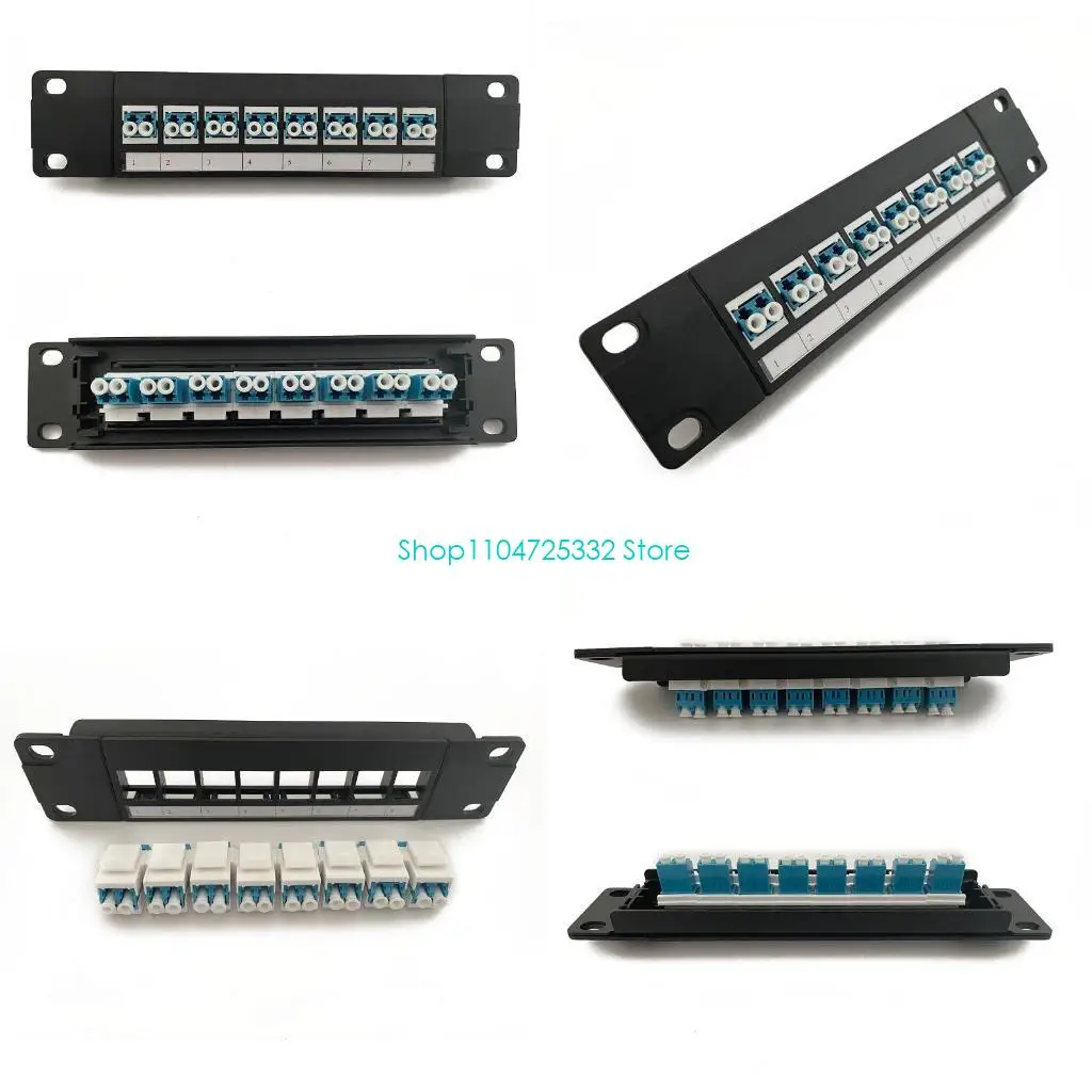 P5EA Optical Fiber Patch 8 Port with Inline Keystone Pass-Thru Coupler Patch Panel
