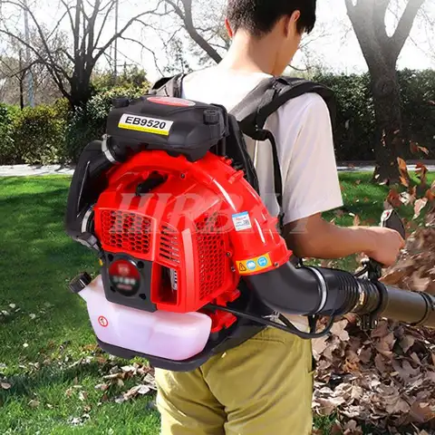 투스트로크 가스 송풍기 EB9520 낙엽 흡입기 백팩형 고출력 제설기 공원 낙엽 도로 먼지 제거 바람 송풍기