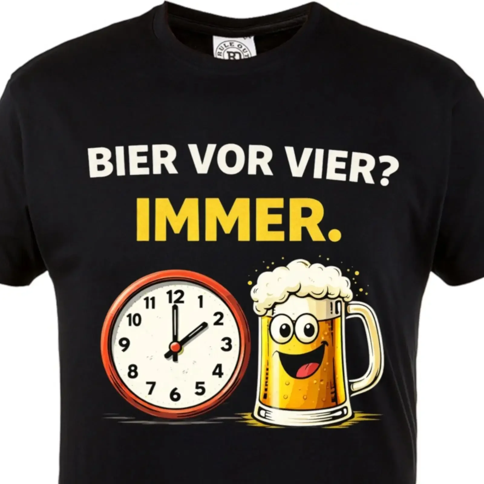 Bier vor Vier Immer T Shirt Herren Lustig Spruch Party Geschenk vintage Washed Top For Everyday Wear Stretched homme Stylish