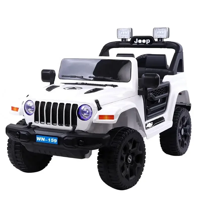 Voiture électrique tout-terrain pour enfants, jouets pour bébés, lumière LED, télécommande, vente en gros en usine, batterie 12V