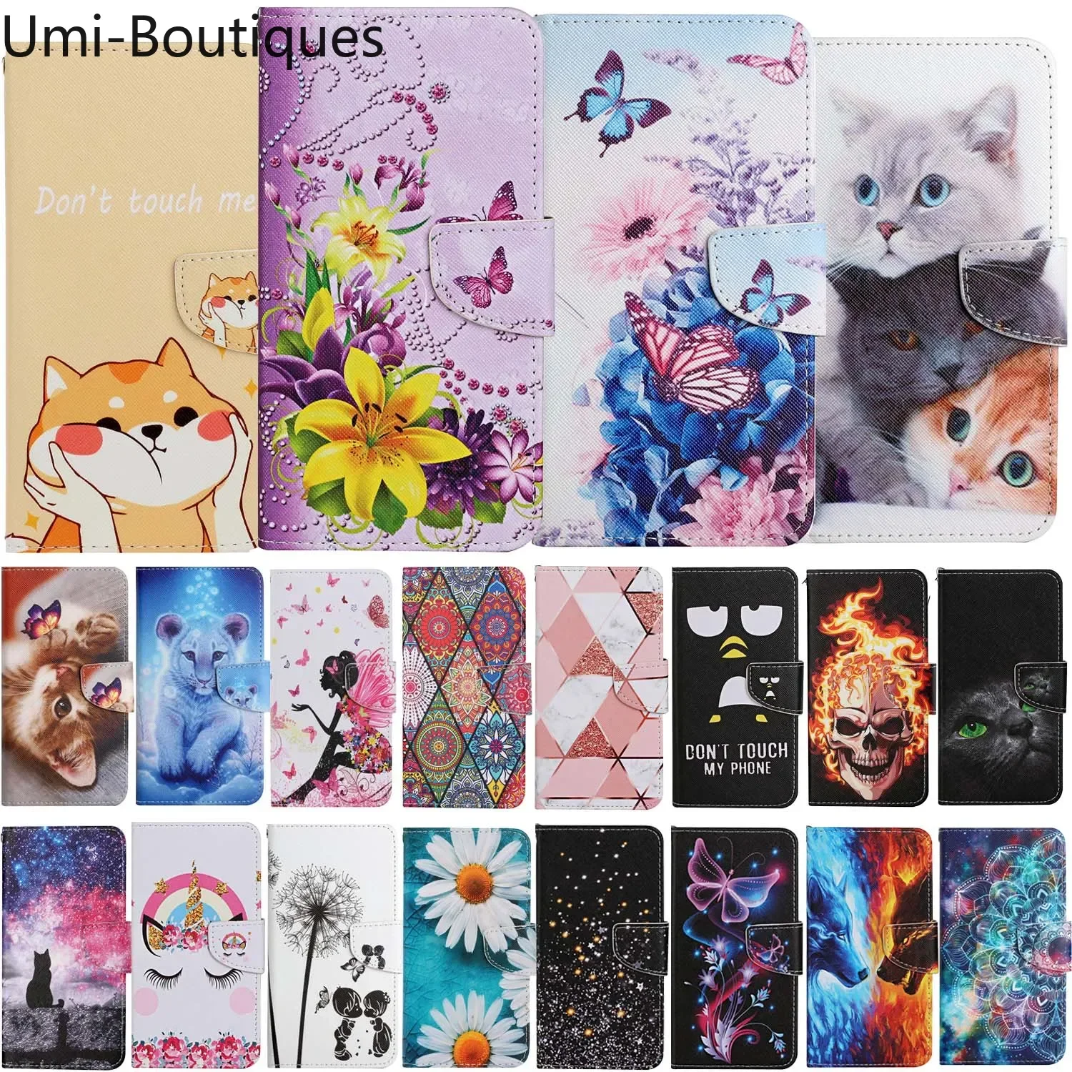 

Чехол-книжка с узором бабочки и кошки для iPhone SE 2020 2022 6 6S 7 8 Plus 10 11 X XR XS Max, кожаный защитный чехол с магнитной защитой