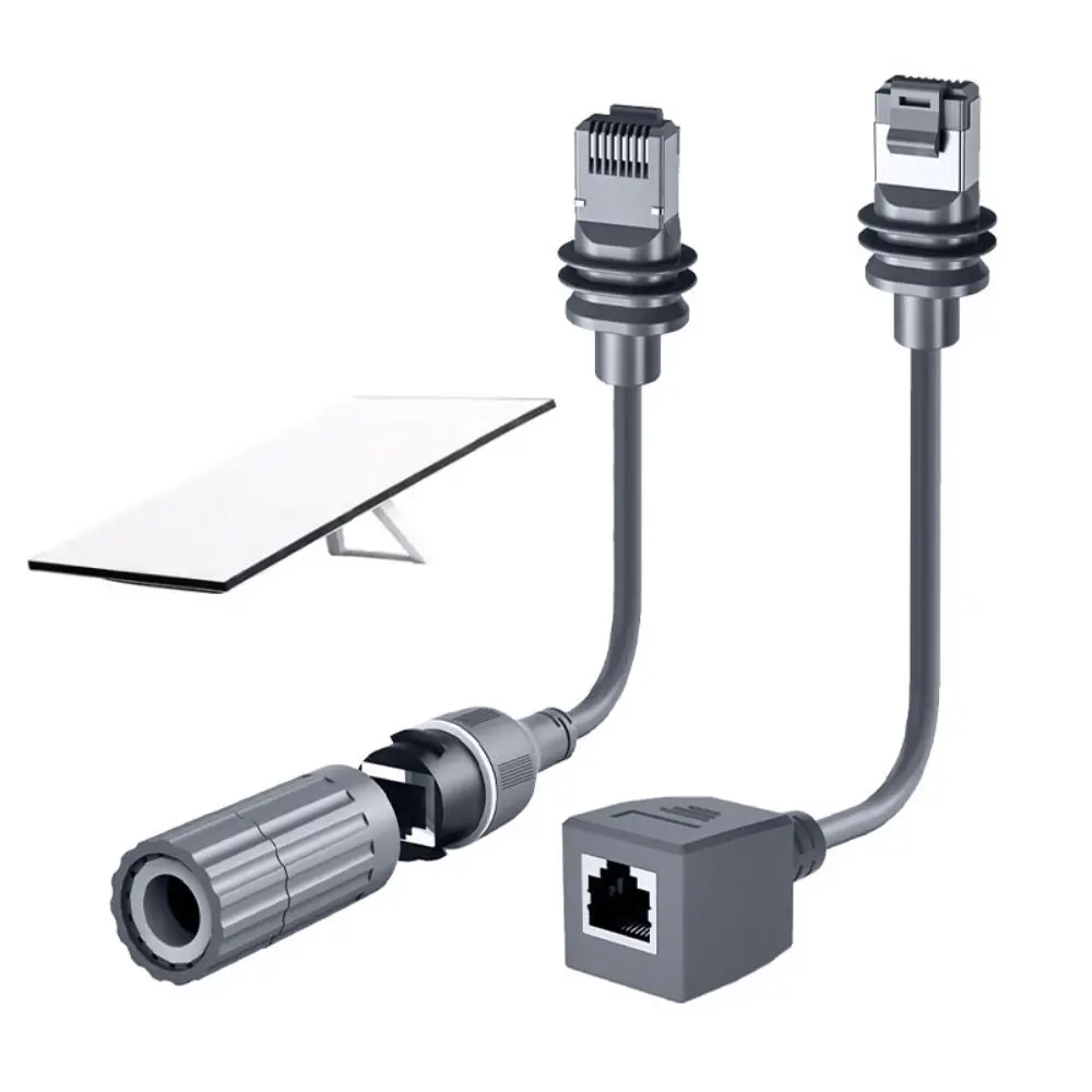 IP68 Waterproof SPX To RJ45 Cable 1200Mbps 26AWG RJ45 Extension Adapter Cable PVC Sealing Rubber Ring for Starlinks Gen3/Mini