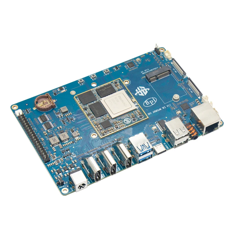 Imagem -05 - Banana pi Bpi-w3 Rockchip Rk3588 Quad Core A76 Mais Quad Core A55 Lpddr4 8g Ram 32g Emmc 2.5 Gbps Ethernet Computador de Placa Única