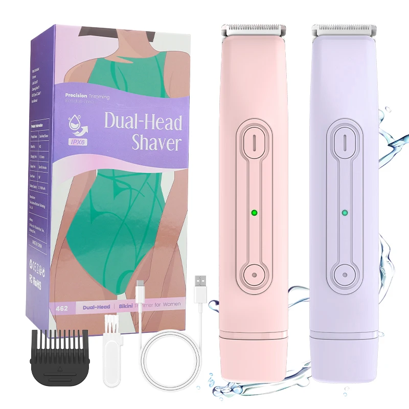 

RESUXI 462 New Women's 2 in 1 Electric Body Hair Clipper Private Body Hair Trimmer Axillary/Leg/Lip/Private Shaver Hair Trimmer
