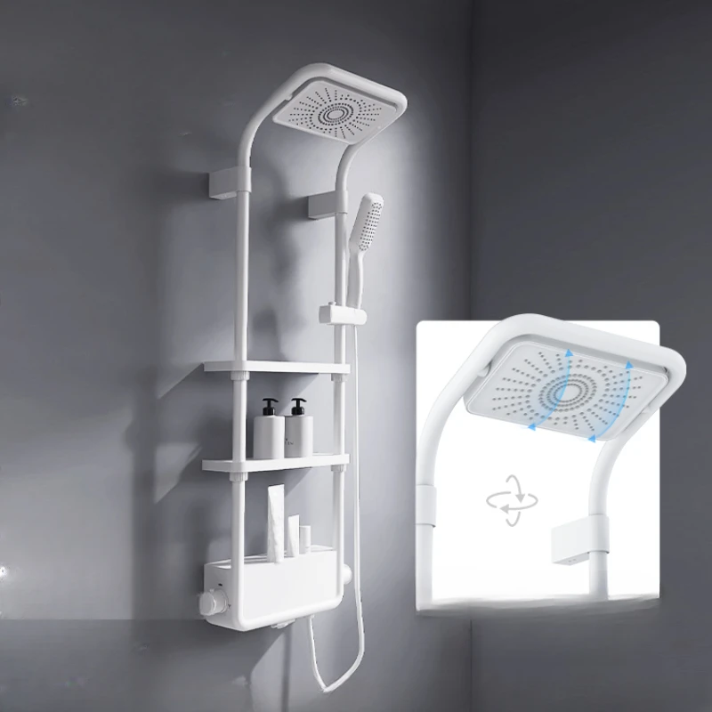 

DXD6035 constant temperature shower set white household integrated storage and storage shower screen