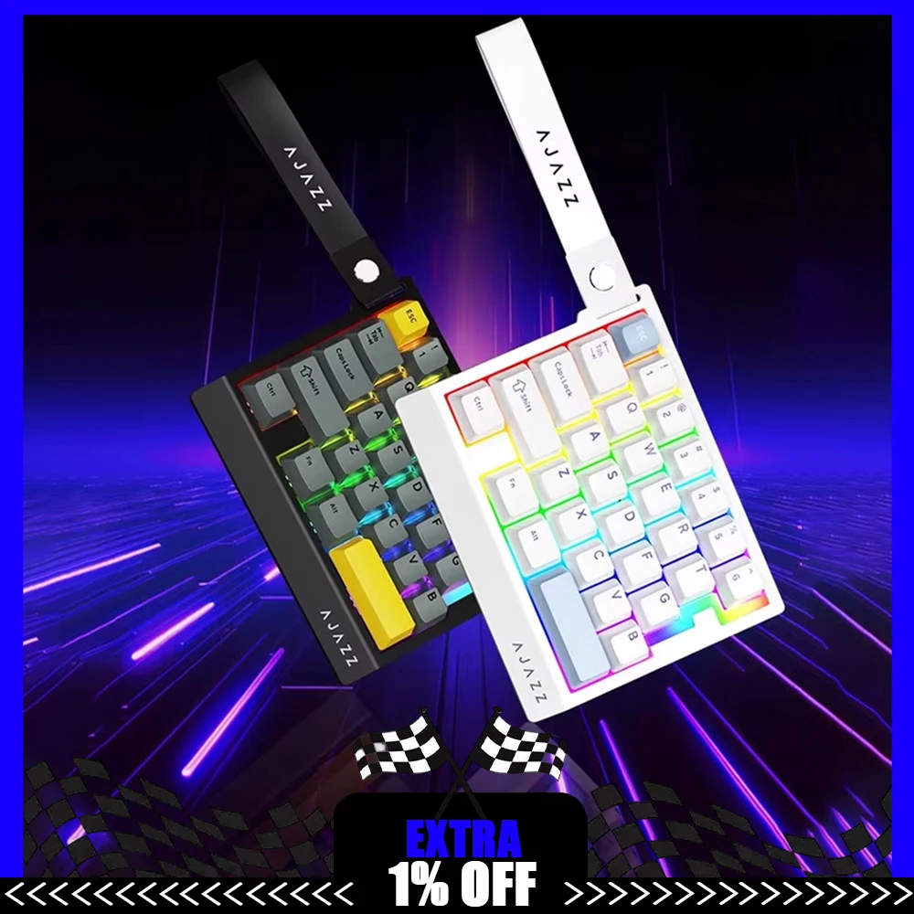 

Ajazz Ak029 Magnetic Switch Keyboard Wired Keyboard 29keys Single Hand Esports Keyboard Gamer Keyboards Low Latency For Fps