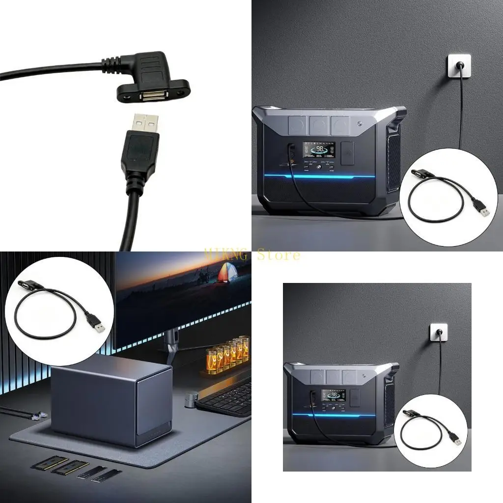 USB 2.0 Удлинительная кабельная линия мужского к женской панели винтовой панели Адаптер Адаптер Провод шнура лучшая продажа