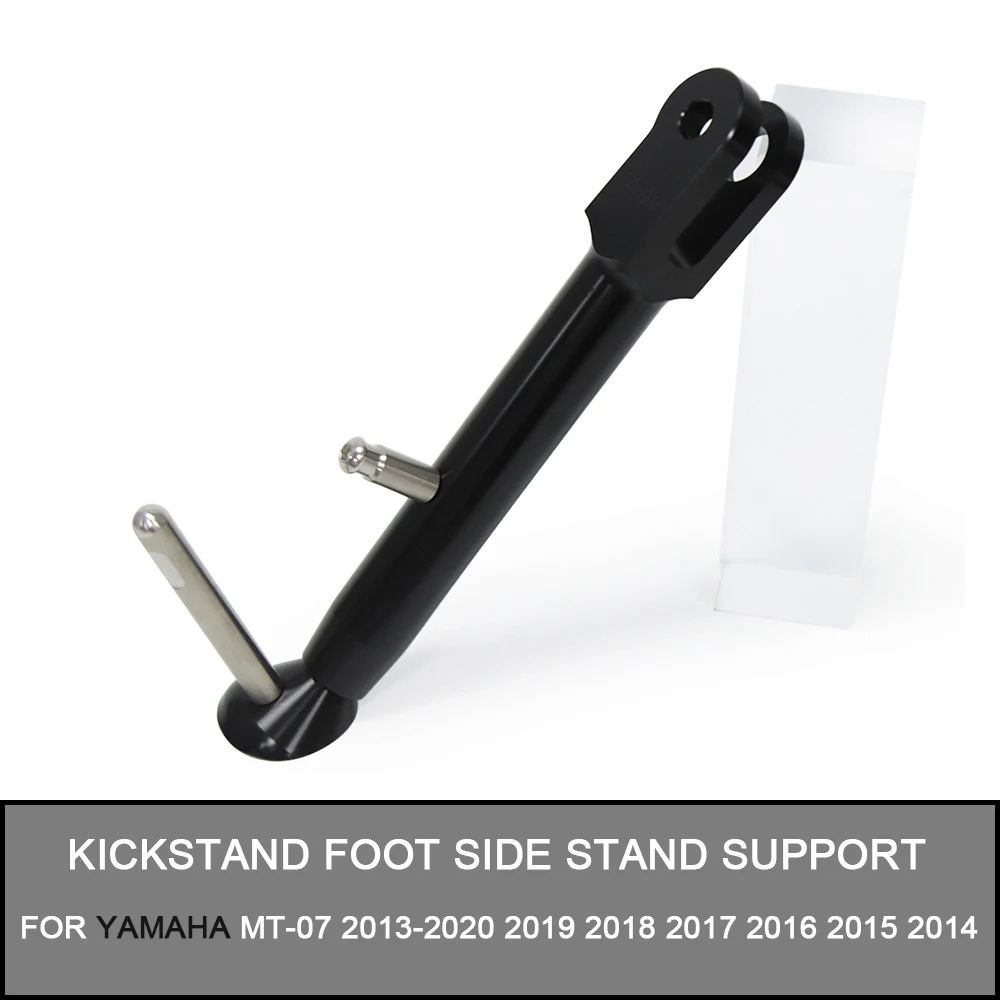 

Motorcycle CNC Aluminum Adjustable Kickstand Foot Side stand Support For Yamaha MT-07 2013-2020 2019 2018 2017 2016 2015 MT-07