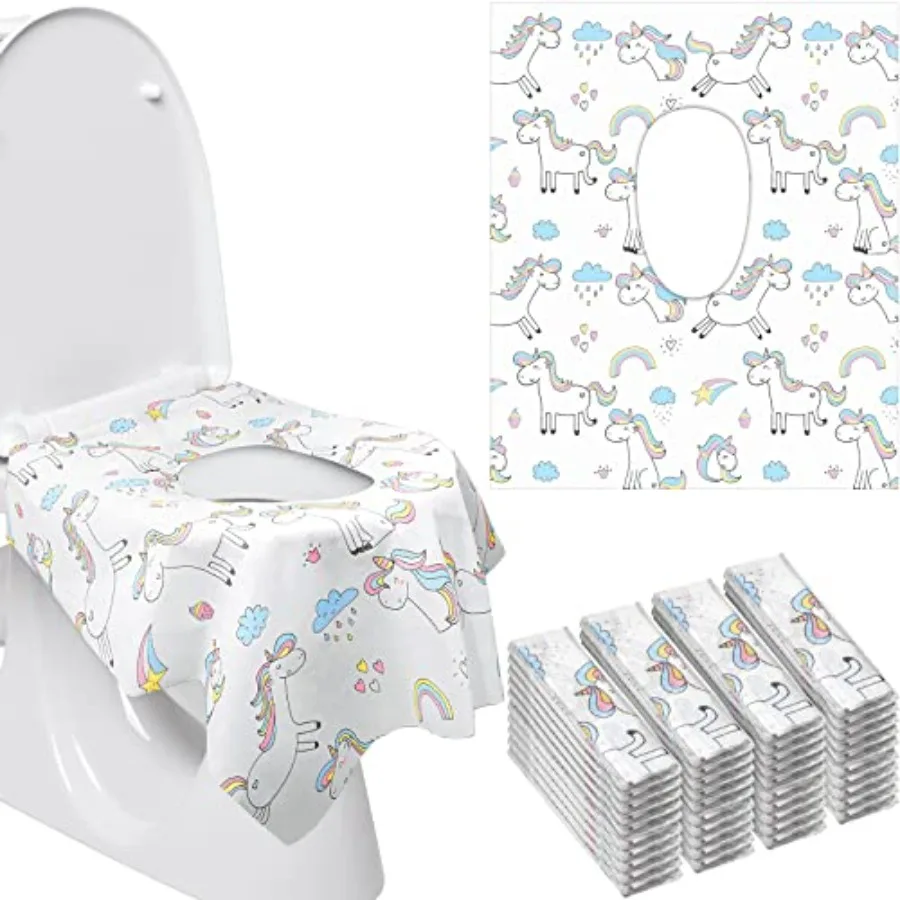 40 Pcs Disposable Toilet Seat Covers for and Toddlers Extra Large Paper Potty Seat Liners Individually Wrapped Portable and Hyg