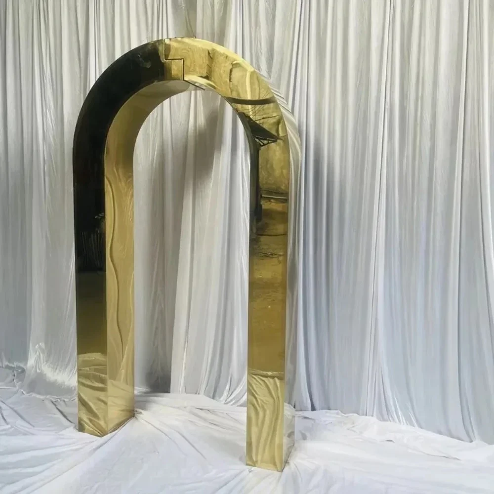 Wholesale Gold Wedding Event Decoration Stainless Steel Square Background Wedding Supplies Party Background