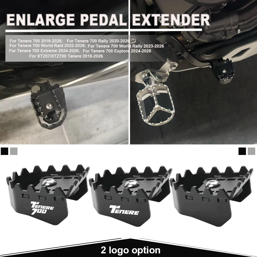 

XTZ07 2026 Rear Foot Brake Lever Step Tips Extension Plate Motorcycle Enlarge Pedal Extender For YAMAHA Tenere 700 XTZ 700 Rally