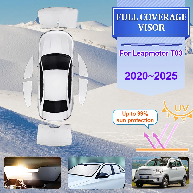 

For Leapmotor T03 Accessories 2020~2025 2022 2023 2024 Car Curtain Windshield Shade Visor UV Blocking Sunshade Car Accessories
