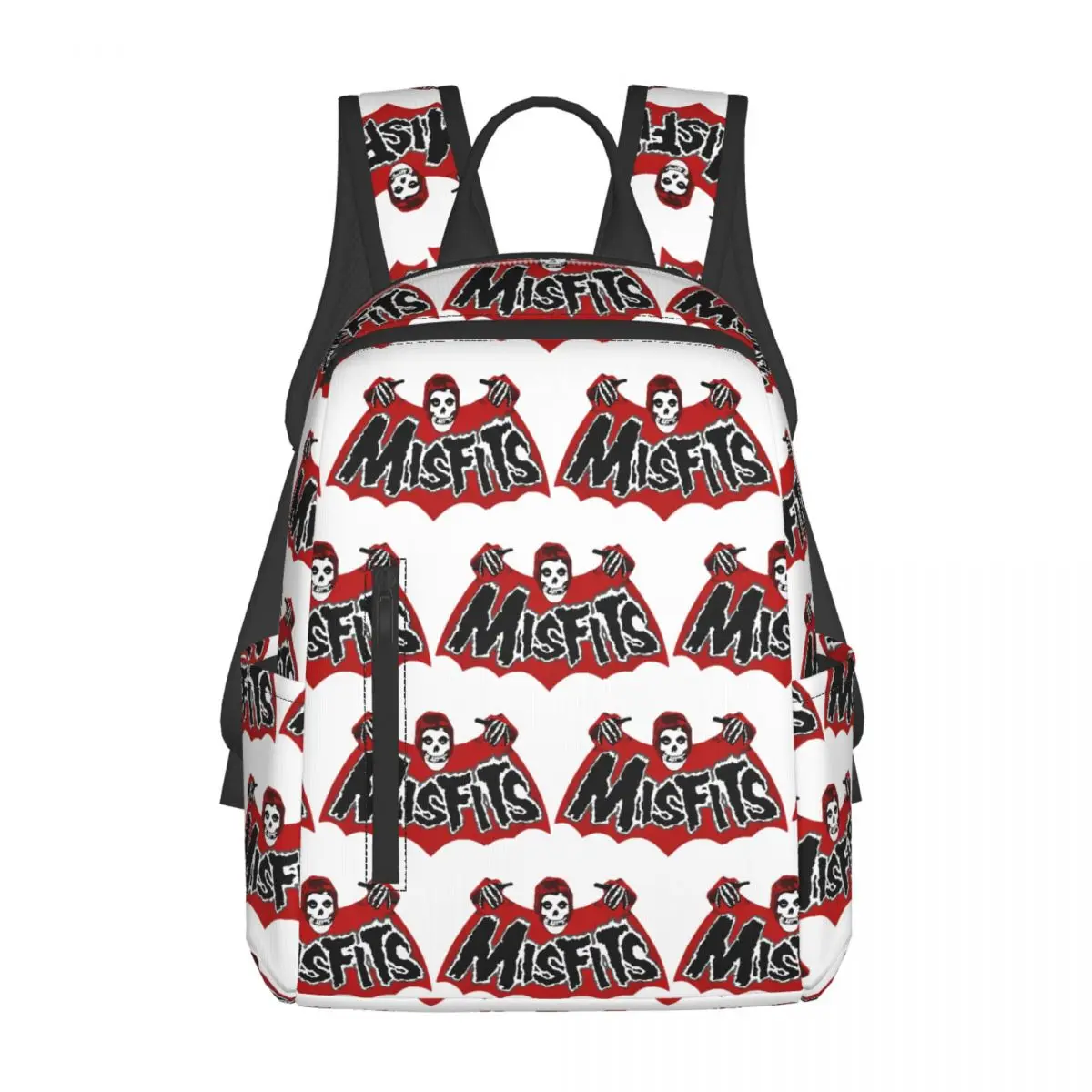 

Bat Skull Misfits Skull Mesh Backpack Daypack Large Capacity Kids BookBag School Bag Shoulder Bags for Men Women