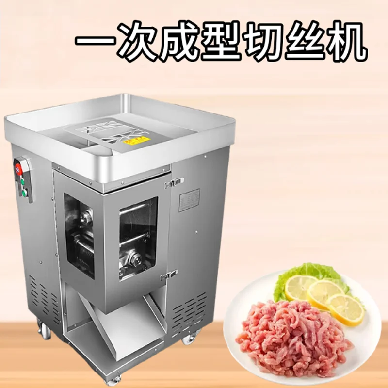 

Электрическая слайсер 220 В, мясорубка, ящик, коммерческая слайсер, машина для нарезки мяса, нержавеющая сталь