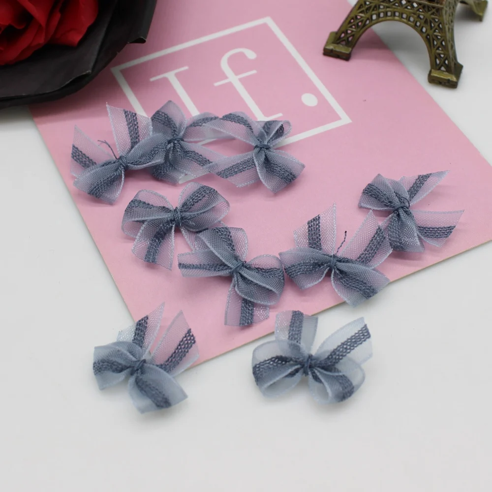 30 قطعة مزيج اللون شريط من الساتان الانحناء 25 مللي متر اليد القوس عقدة الأقواس الصغيرة للحرف عيد الميلاد اكسسوارات الديكور الطرف