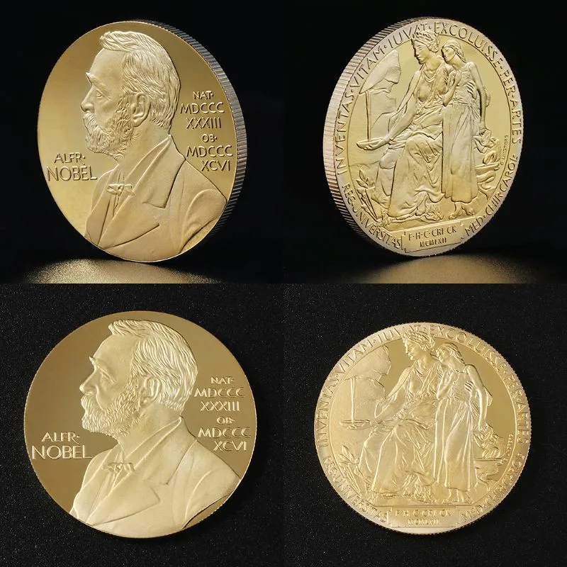Médaille de physiologie ou médecine, Badge Honor de célébrité mondiale, pièce commémorative de Collection noble