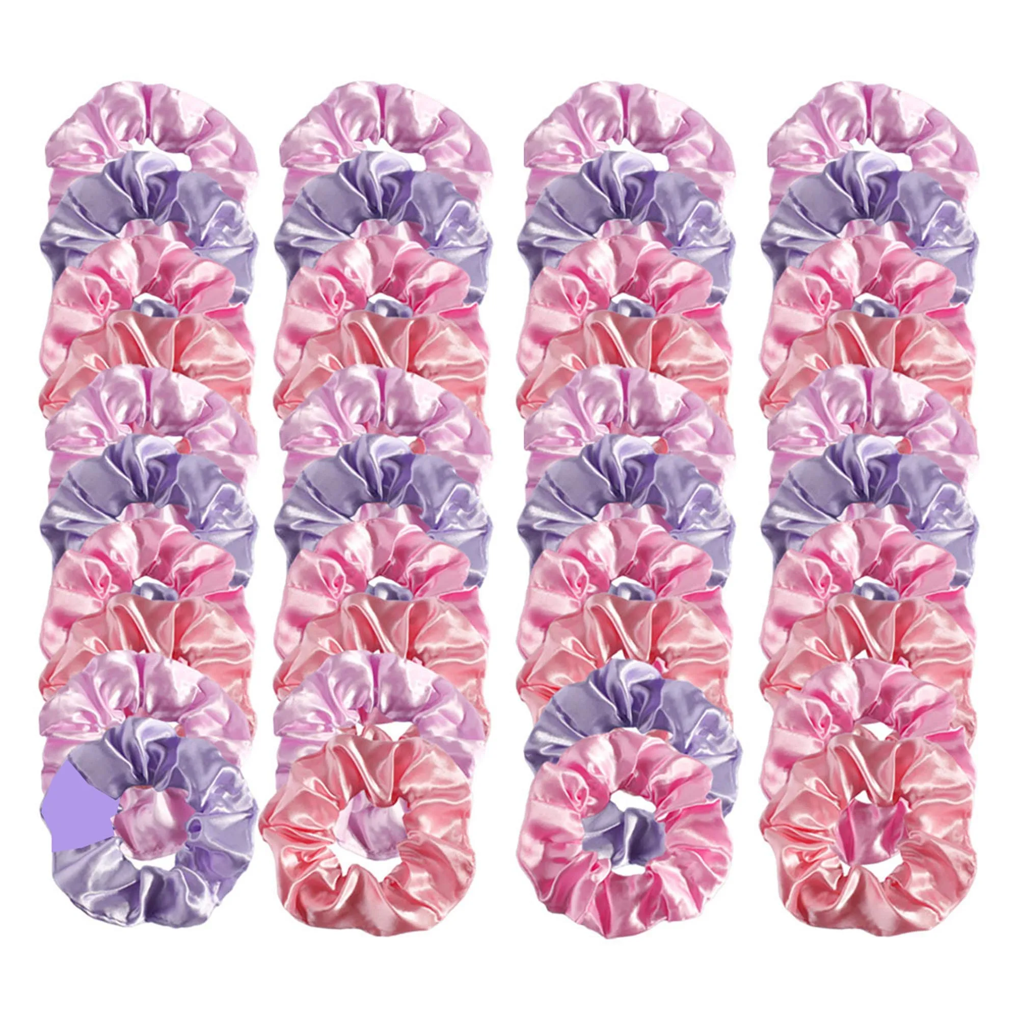 

40Pcs Bulk Silk Satin Hair Scrunchies Sweet Elastic Hair Ties for Daily Wear Pinks Scrunchies for Girls Birthday Party Gifts